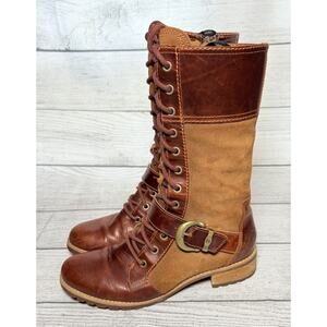 Timberland Women’s Earthkeepers Bethel Buckle Mid Lace Boots Leather Size 7.5